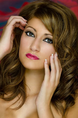 Naklejka premium fashion blonde