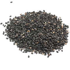 Close-up on a black sesame seeds