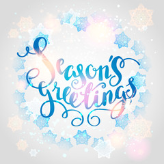 Winter snowflakes background