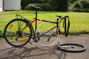 Fototapeta na wymiar Bike repair
