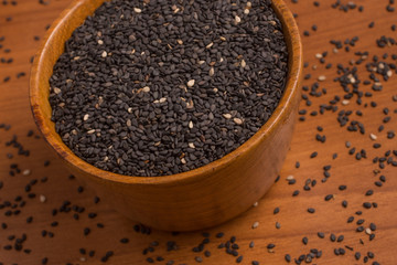 Black Sesame into a bowl