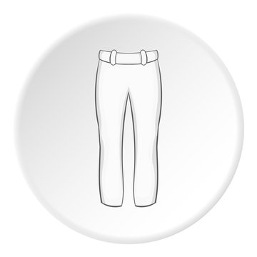 White baseball player pants icon. artoon illustration of White baseball player pants vector icon for web