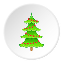 Christmas tree icon. artoon illustration of christmas tree icon vector icon for web