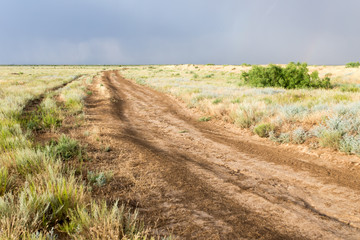 Obraz premium dirt road after rain
