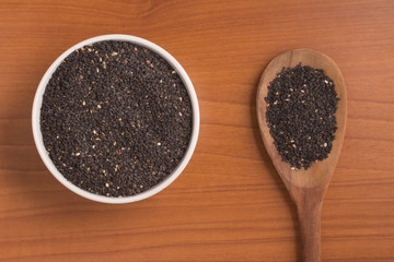 Black Sesame into a bowl