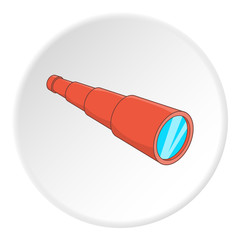 Antique telescope icon. artoon illustration of antique telescope vector icon for web