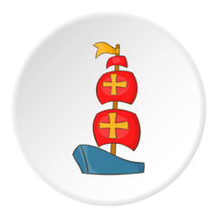 Columbus ship icon. artoon illustration of columbus ship vector icon for web