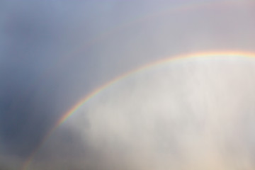 rainbow in the sky after the rain