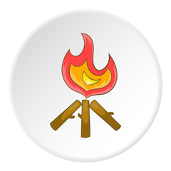 Campfire icon. artoon illustration of campfire vector icon for web