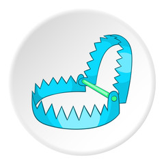 Sharp metal trap icon. artoon illustration of sharp metal trap vector icon for web
