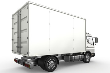 Isolated truck on white background