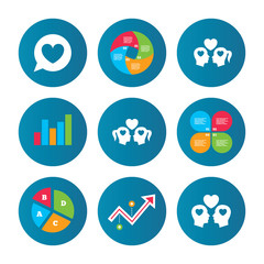 Couple love icon. Lesbian and Gay lovers signs.