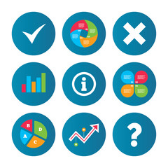 Information icons. Question FAQ symbol.