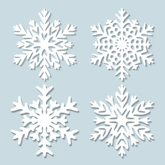 Fototapeta na wymiar Decorative abstract snowflake. Vector illustrayion