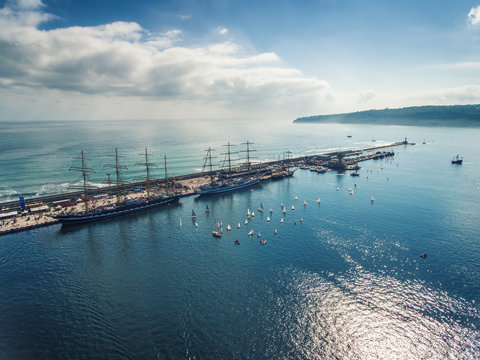 Varna, Bulgaria - October 2, 2016: Black Sea Tall Ships Regatta,
