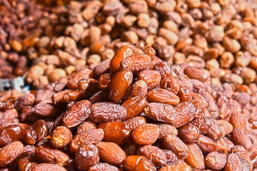 Dried food on the arab street market stall