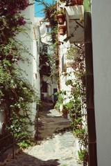 Alley Street in Cadaques, Catalunya, Spain