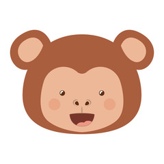 Monkey cartoon icon. Animal ape and character theme. Isolated design. Vector illustration