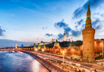 Fototapeta premium Scenic view over the Kremlin and Moskva River, Moscow, Russia