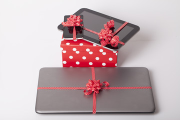  Tablet laptop and cell phone as a gift