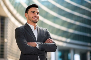 Smiling businessman portrait