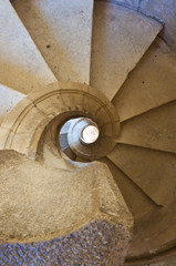 Stone spiral ladder