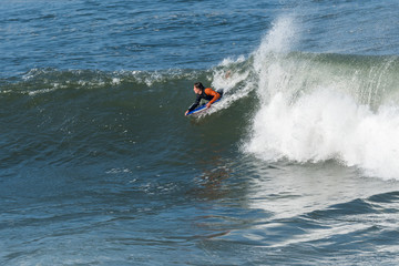 Bodyboarder in action