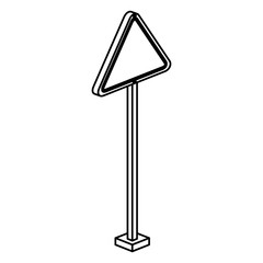 Road sign icon. Information guide and message theme. Isolated design. Vector illustration