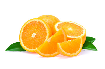 Orange fruit isolated on white background