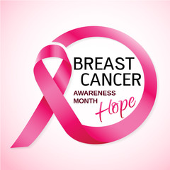 Breast Cancer October Awareness Month Campaign.Women health vect