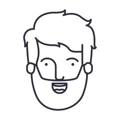 Man cartoon icon. Avatar people person and human theme. Isolated design. Vector illustration