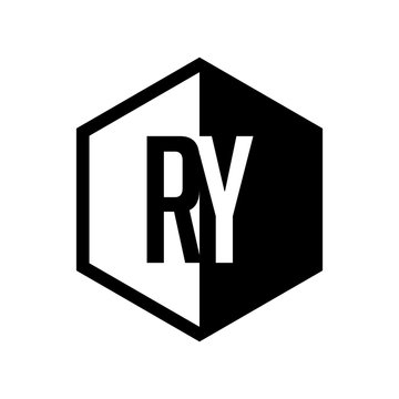 INITIAL hexsagonal HALF LOGO