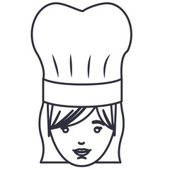 woman chef cartoon icon. Avatar people person and human theme. Isolated design. Vector illustration