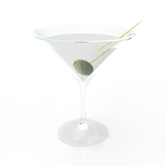 Martini Glass 3D render