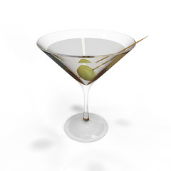 Martini Glass 3D render