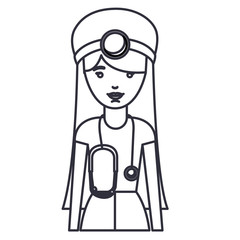 doctor woman cartoon icon. Avatar people person and human theme. Isolated design. Vector illustration