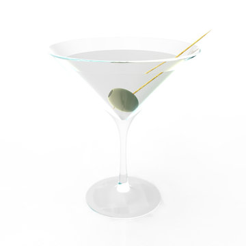 Martini Glass 3D render