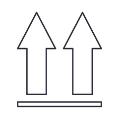 Arrows icon. delivery logistics shipping and transportation theme. Isolated design. Vector illustration