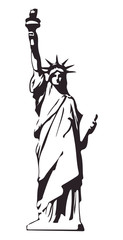 Statue of Liberty. USA, isolated eps10