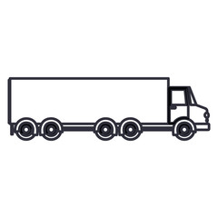 Truck icon. delivery logistics shipping and transportation theme. Isolated design. Vector illustration