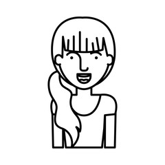 woman cartoon icon. Avatar people person and human theme. Isolated design. Vector illustration