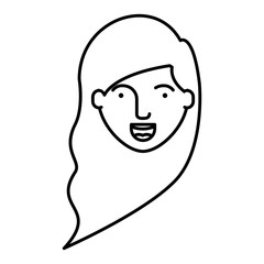 woman cartoon icon. Avatar people person and human theme. Isolated design. Vector illustration