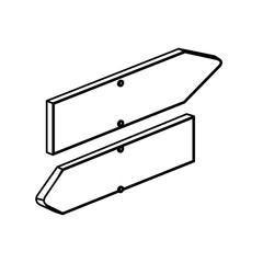 Road sign icon. Information guide and message theme. Isolated design. Vector illustration