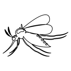 Mosquito icon. Insect animal and infestation theme. Isolated design. Vector illustration