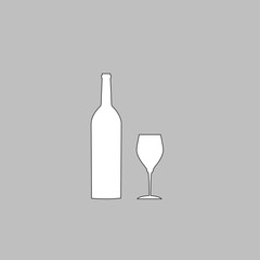 Bottle and glass computer symbol