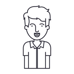 Man cartoon icon. Avatar people person and human theme. Isolated design. Vector illustration