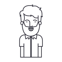 Man cartoon icon. Avatar people person and human theme. Isolated design. Vector illustration