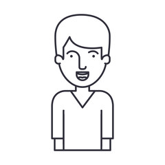 Man cartoon icon. Avatar people person and human theme. Isolated design. Vector illustration