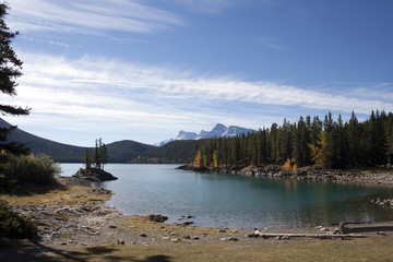 Lake minnewanka & forest