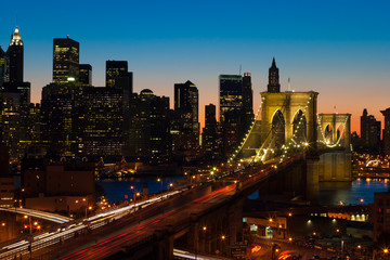 Fototapeta premium Brooklyn Bridge Nightscape